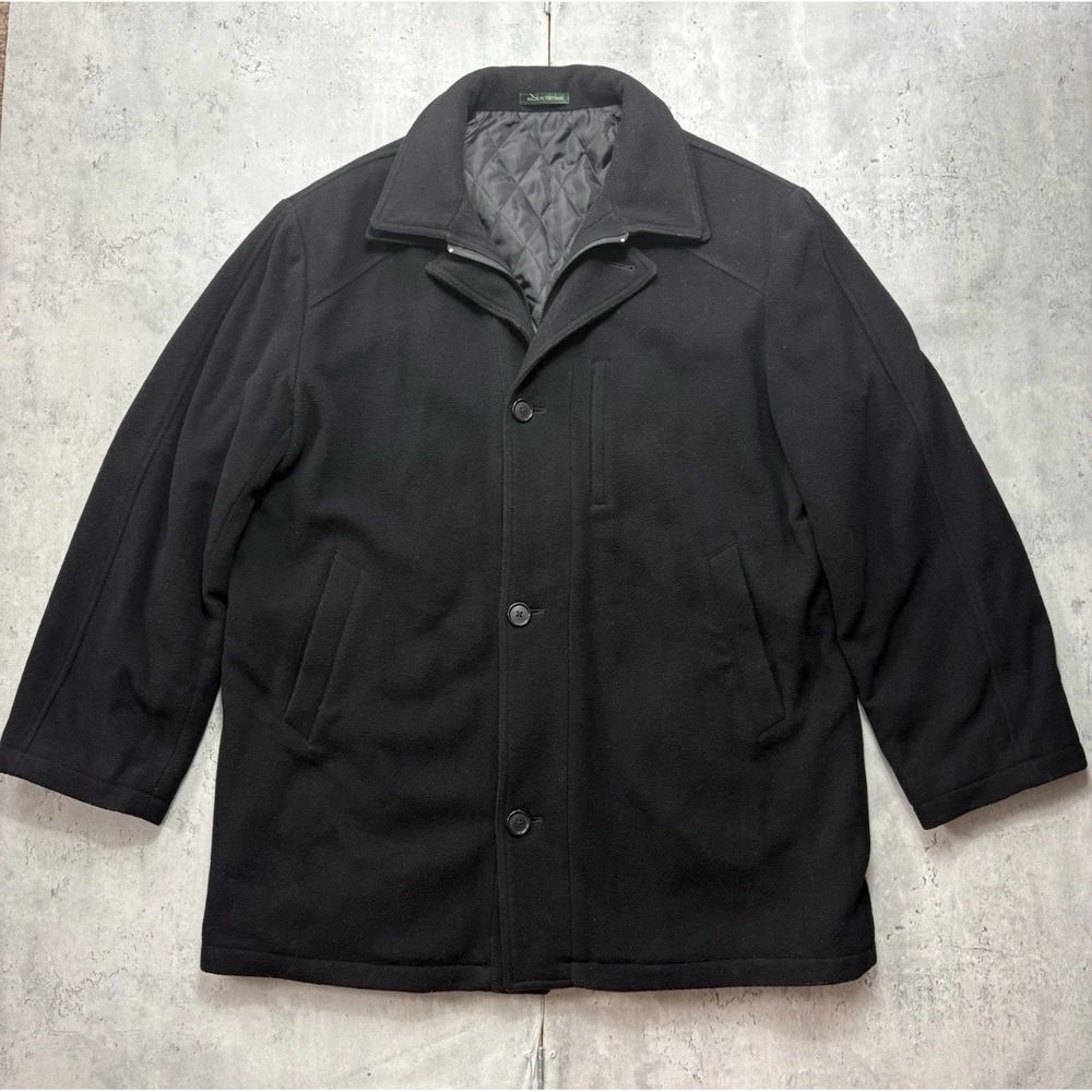 Vintage Ralph Ralph Lauren Pea Coat Jacket Wool Blend Black. Men. Sz XL